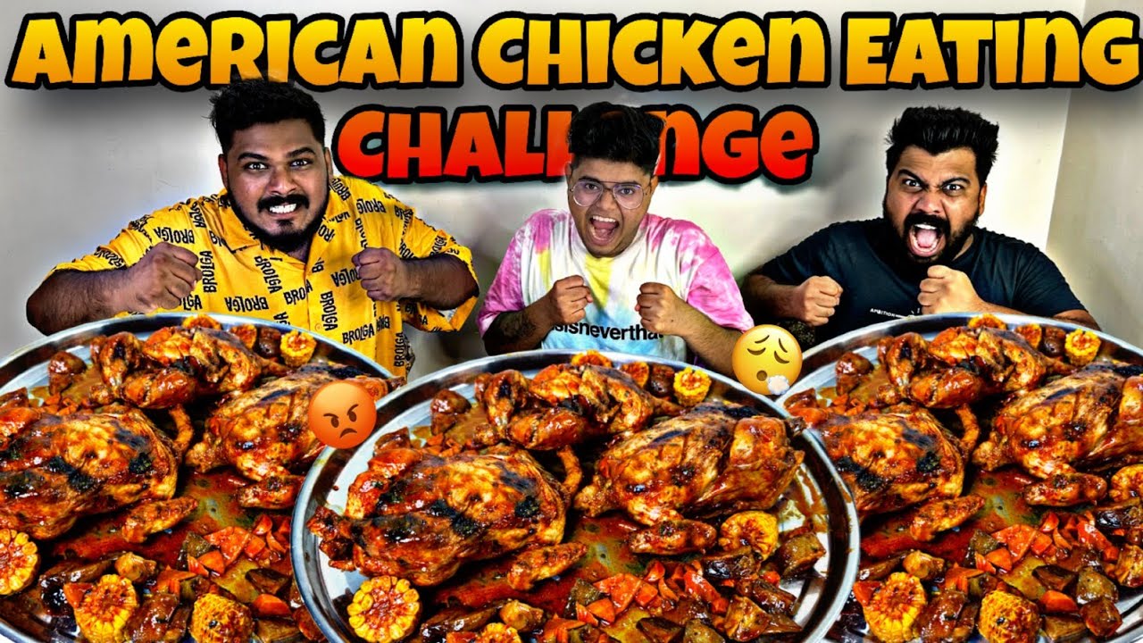 American Chicken Eating Challenge With @WakeNBite 🍗🔥|Kanda Lovers|