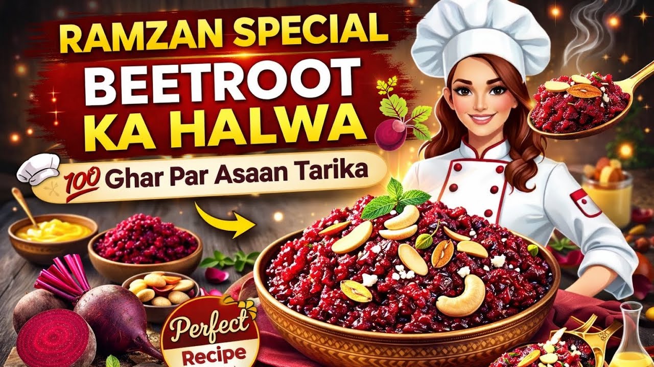 Beetroot Halwa Banane Ka Aasan Tarika | Ramzan Special Sweet Recipe