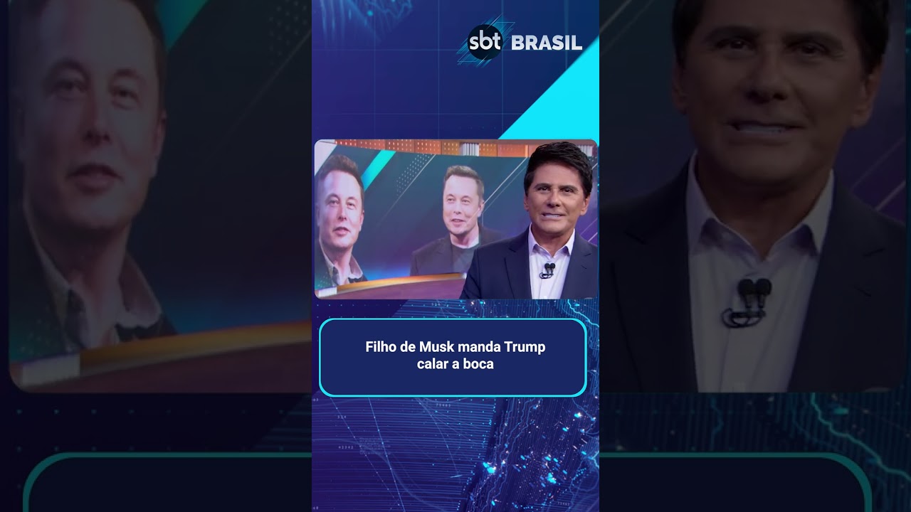Visita de filho de 4 anos do bilion&aacute;rio Musk surpreende com fala a Trump | SBT Brasil (13/02/25)