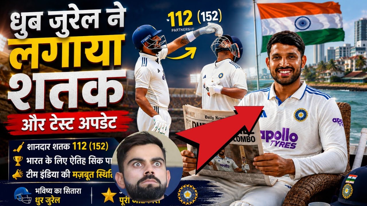 DHRUV Jurel&rsquo;s CENTURY 🔥 | India vs Sri Lanka Day 2 Full Test Update 