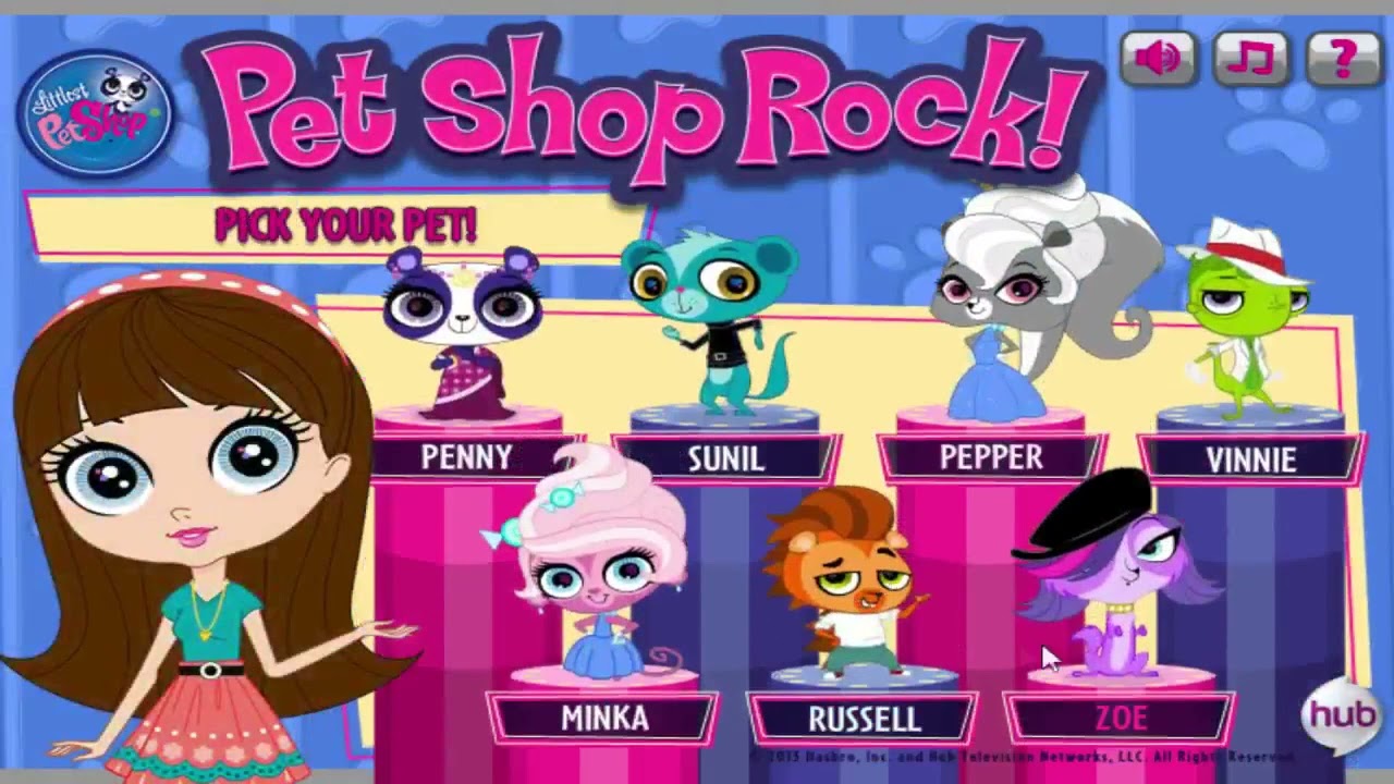 Littlest Pet Shop Pet Shop Rock Flash Game playthrough