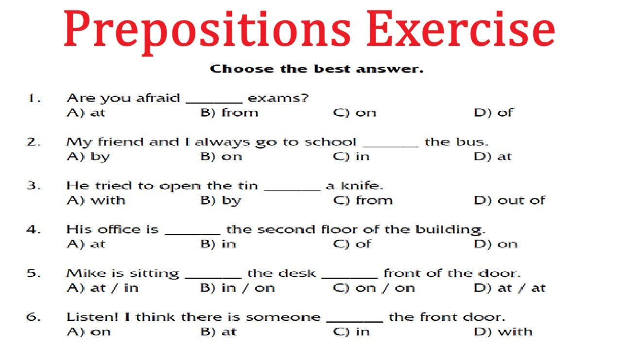 MCQs | Prepositions | Objective English Grammar