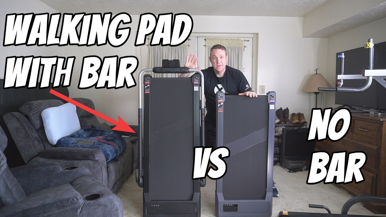 Walking pad with handrail / bar vs no bar - Which is best for you?