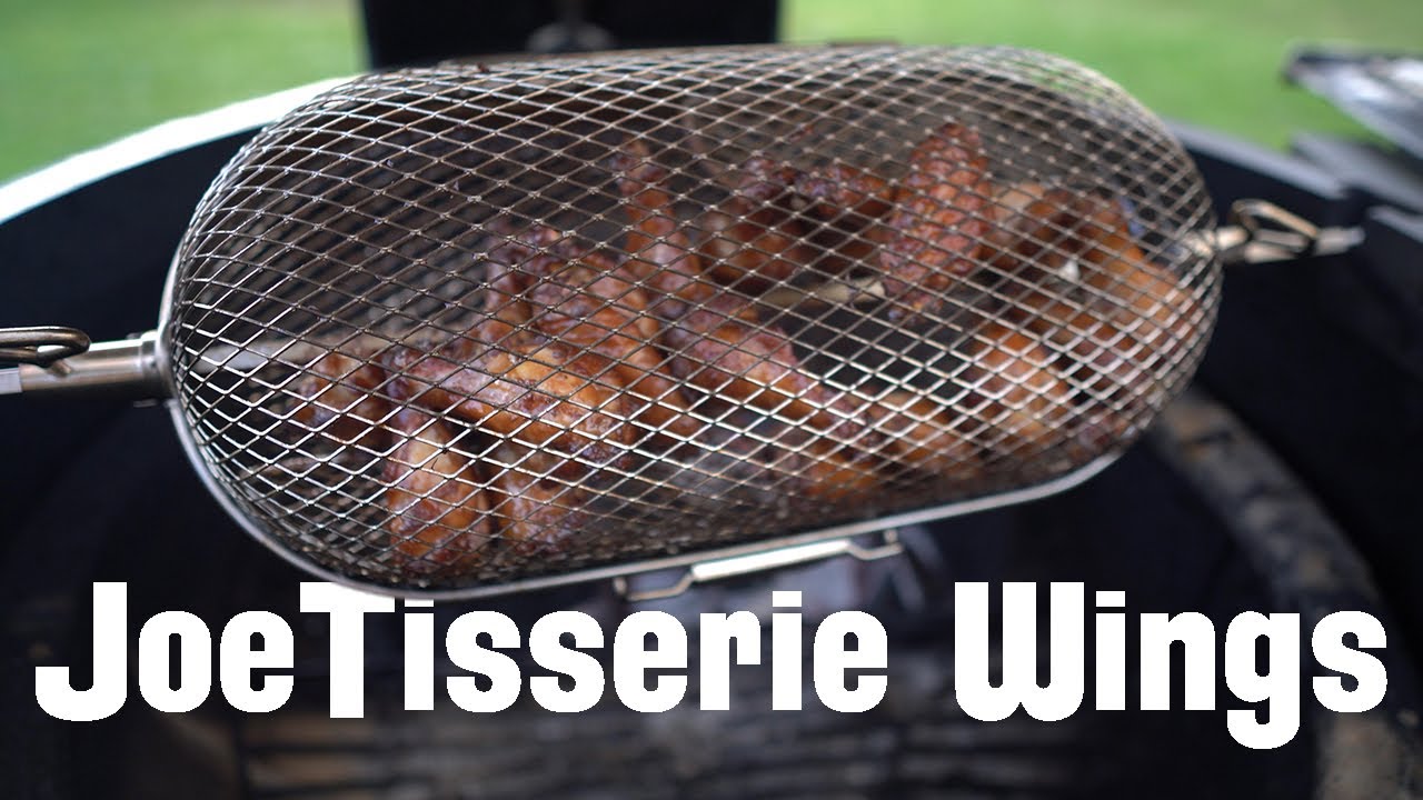 Rotisserie Chicken Wings - Kamado Joe Joetisserie Wings