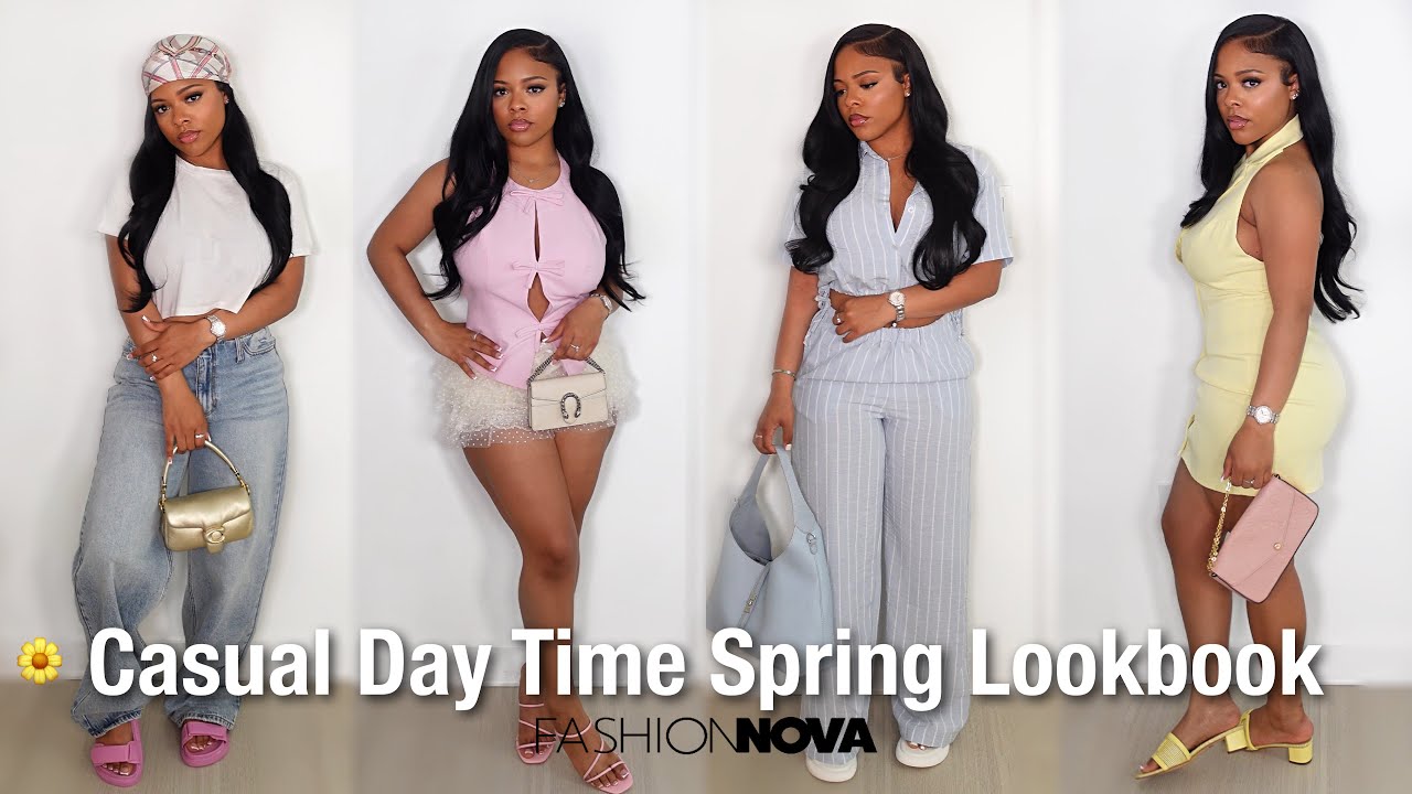 DAYTIME CASUAL SPRING LOOKBOOK/HAUL 🌸🌼 ( Brunch , Day Party ) ft. Fashion Nova