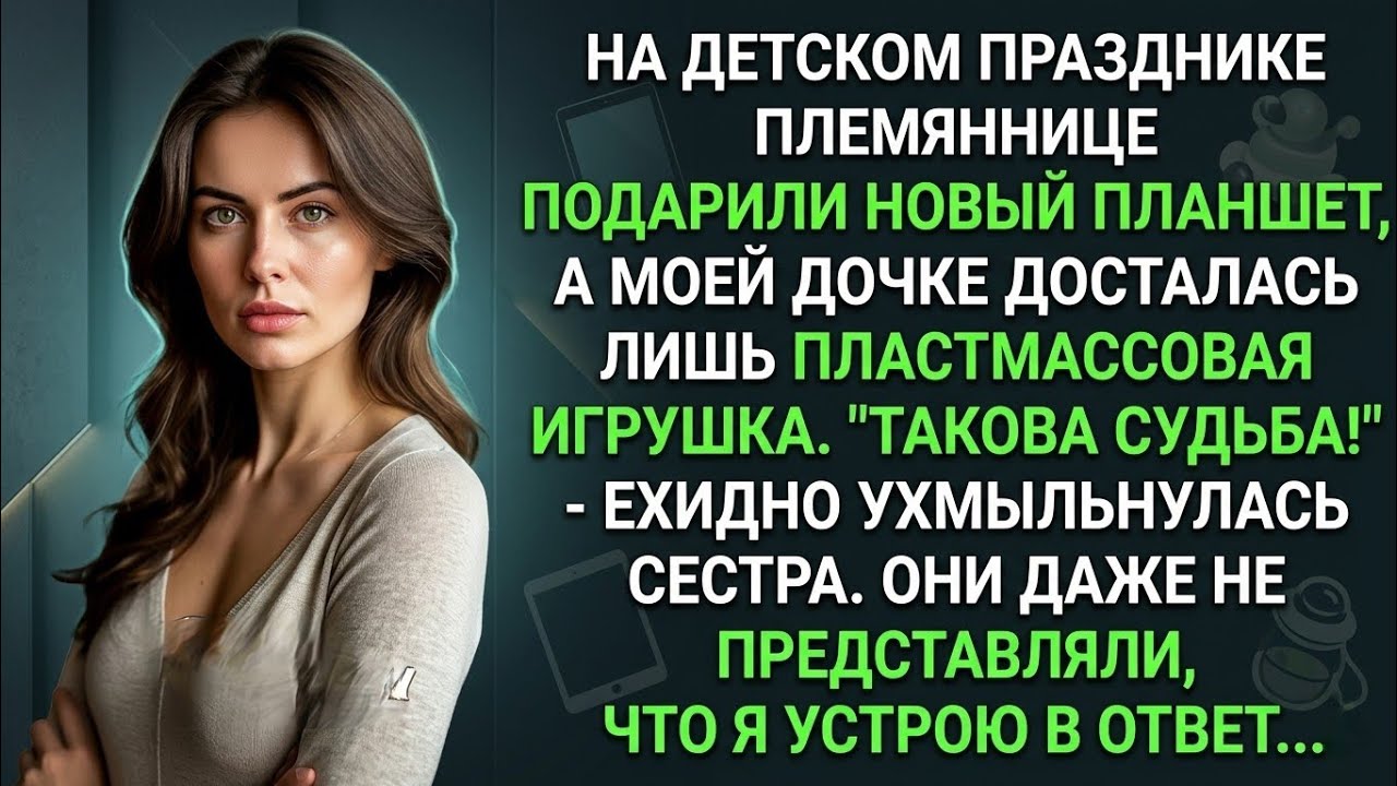 Племяннице подарили новый планшет, а моей дочке досталась пластмассовая игрушка. Тогда я сделала то