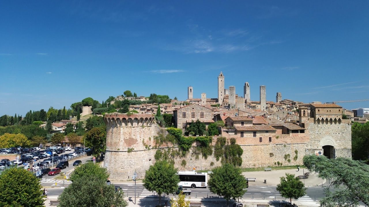 San Gimignano drone