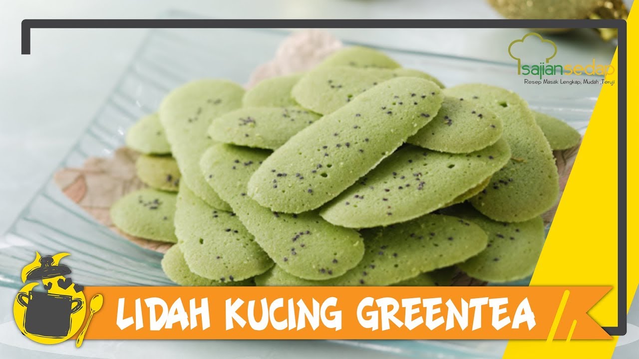 Resep Kue Kering Natal: Resep Lidah Kucing Greentea