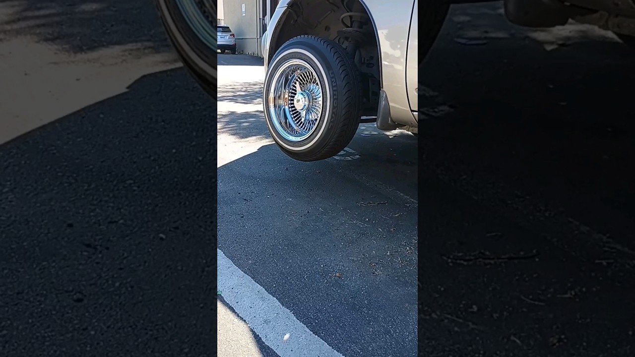 Wire wheels Adapters knock offs install #lowrider #slammed #cruise #13x7 #automobile #diy #funny