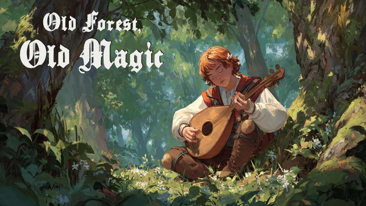 Celtic Fantasy Music - Dreamlike Fantasy Woodland with Soft Harp and Wind Sounds / Focus for Work