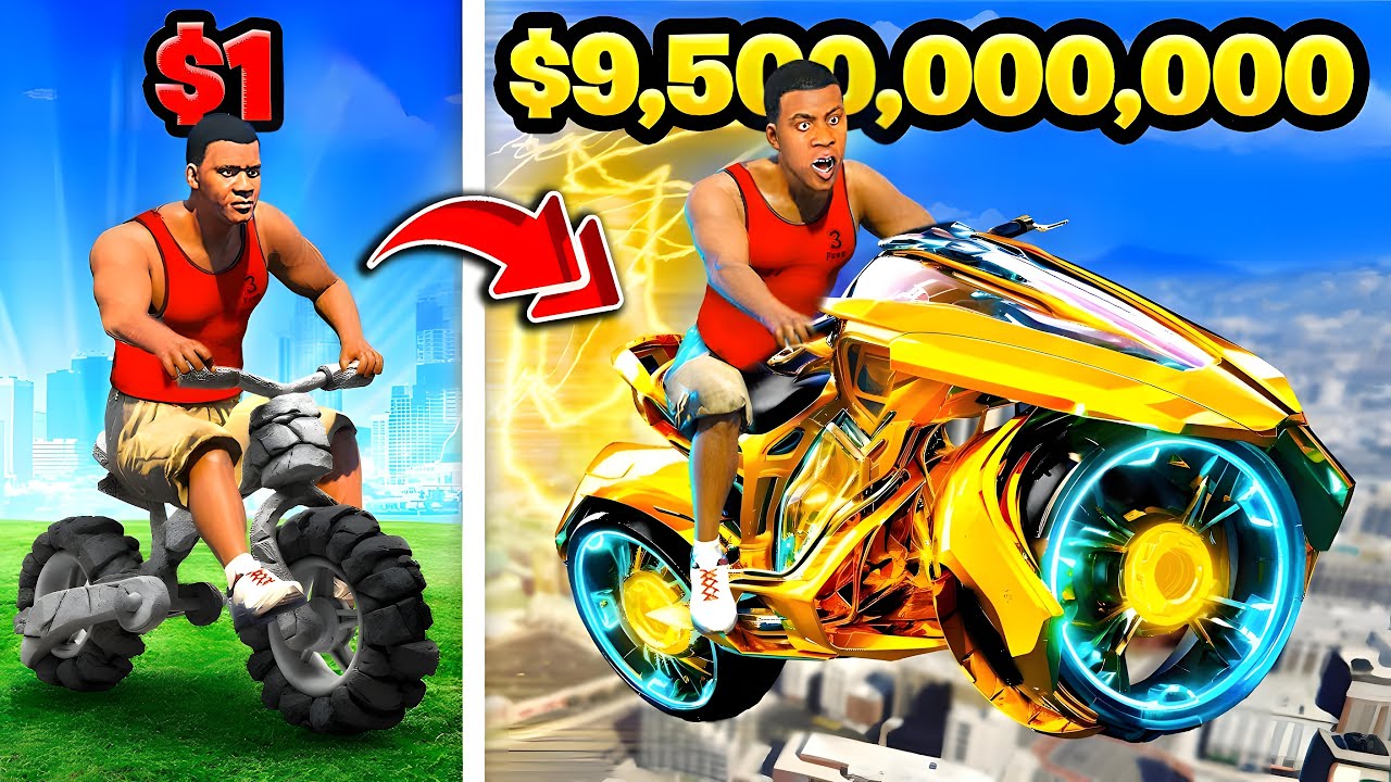 $1 To $1,000,000 BIKE In GTA 5