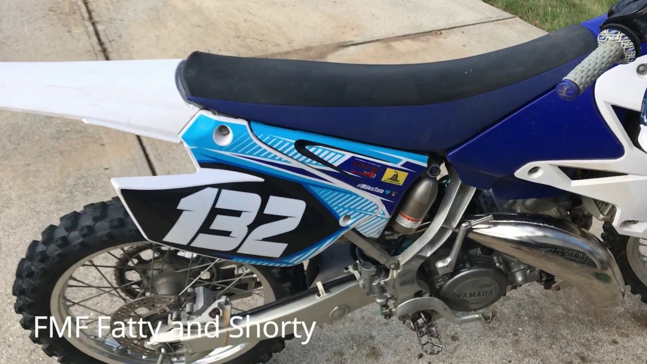 FMF Fatty and Shorty Vs  Stock Exhaust 2006 yz125