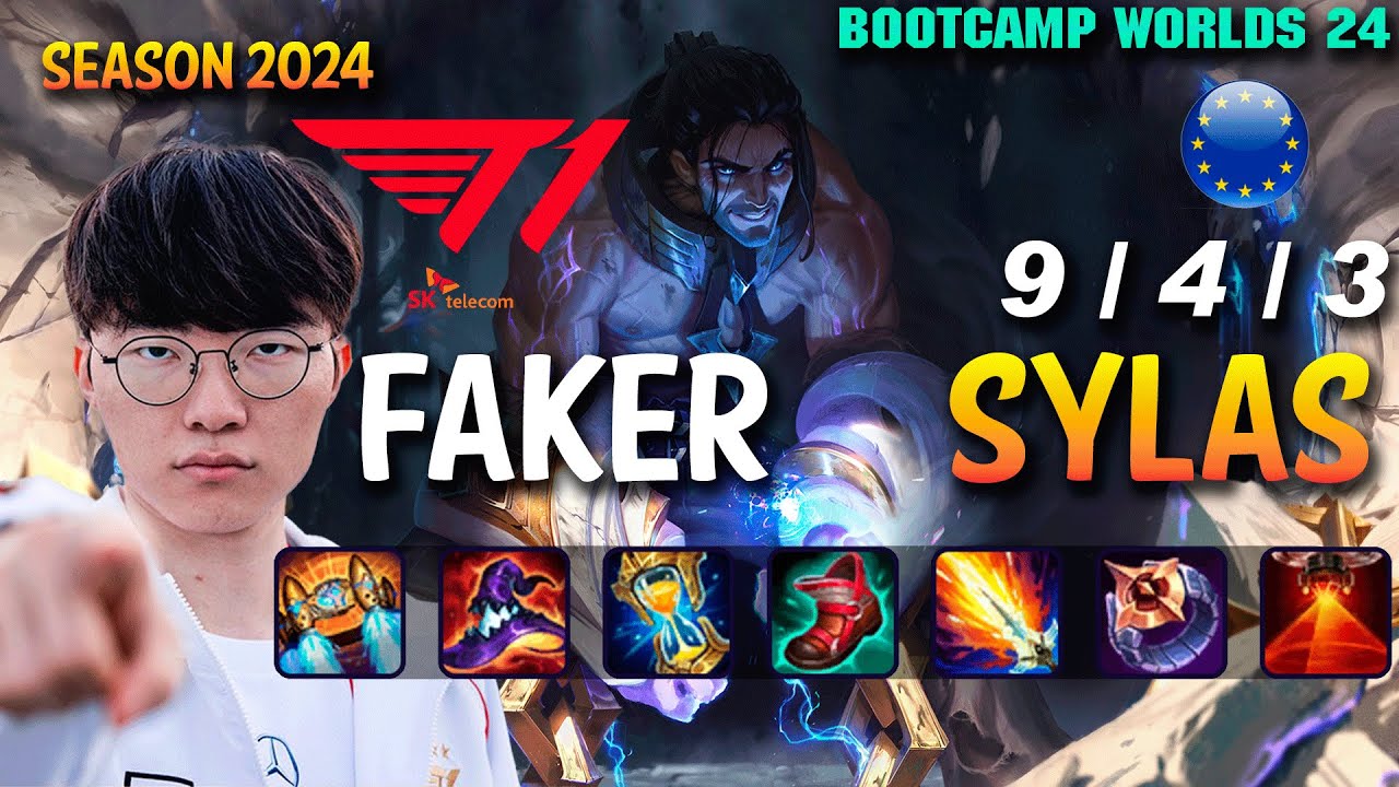 T1 Faker SYLAS vs AHRI Mid - Patch 14.21 EUW Ranked WORLDS 2024 Bootcamp | lolrec