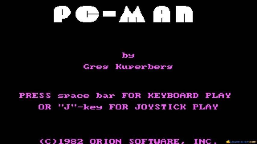 PC Man gameplay (PC Game, 1982)