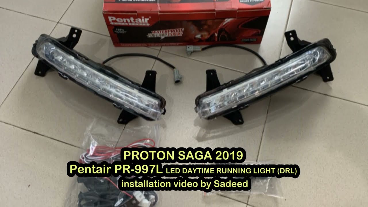 Pentair PR-997L LED Daytime Running Light installation - Proton Saga 2019