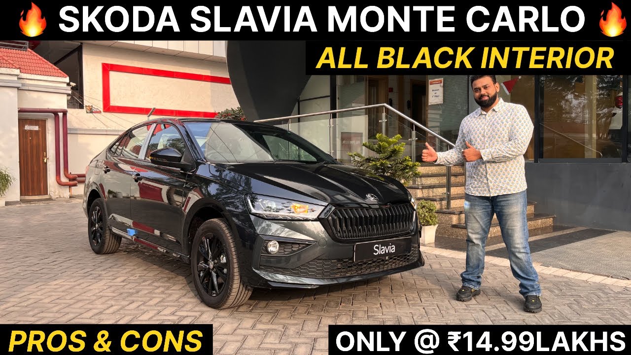 Skoda Slavia Monte Carlo 1.0 | Detailed Review & Walkaround 🔥 | Better Than Virtus? | Pros & Cons |