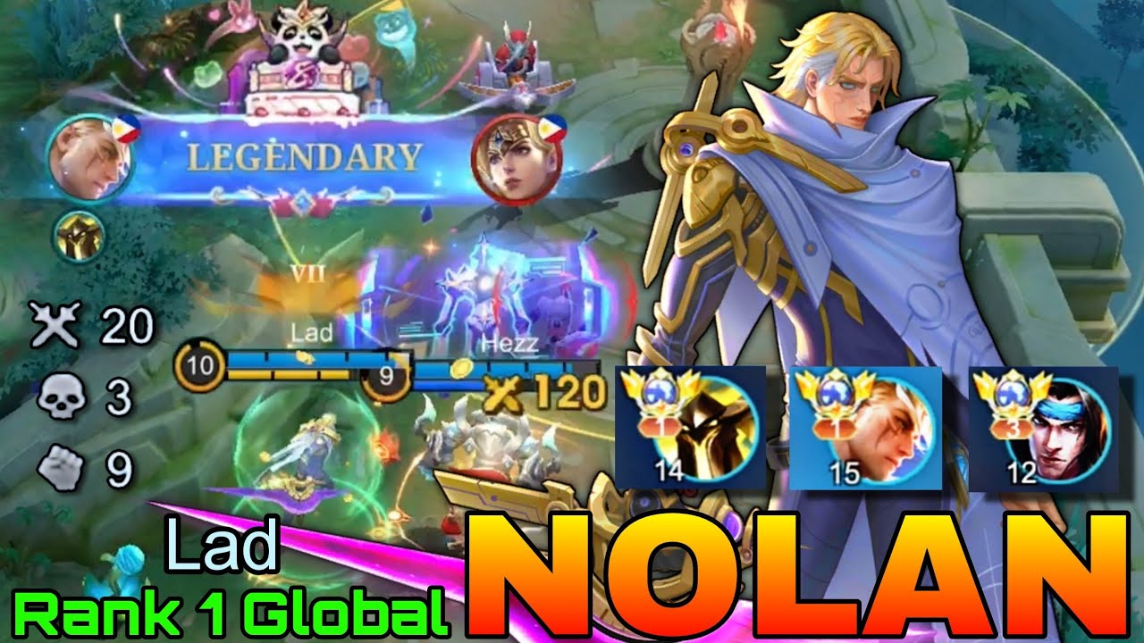 20 Kills Nolan Deadly Carry - Top 1 Global Nolan by Lad - Mobile Legends