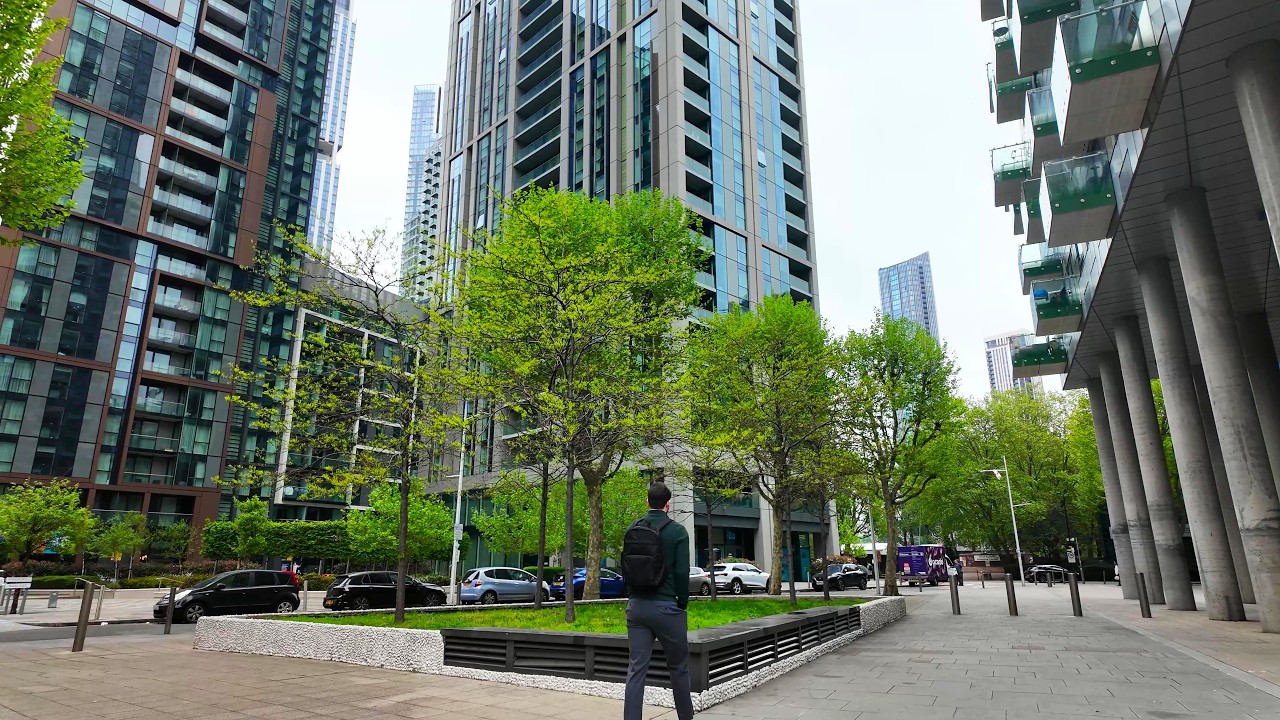 [4K] Mill Harbour | South Quay ☁️ Canary Wharf | London Walk