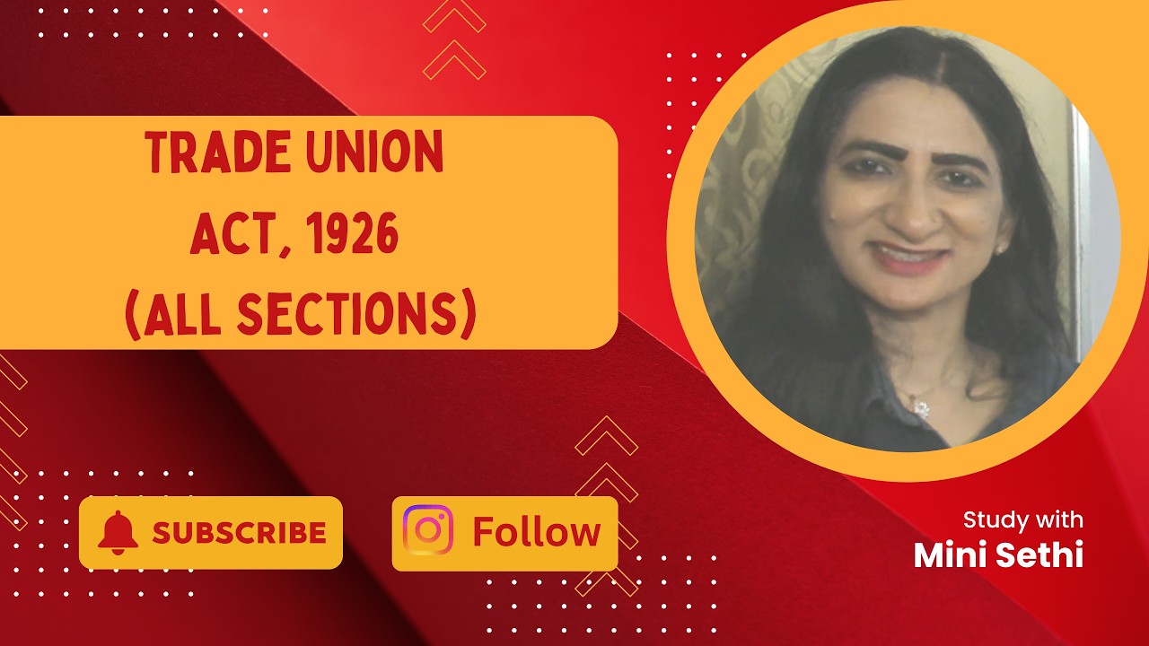 Trade Union Act, 1926 (All Sections)