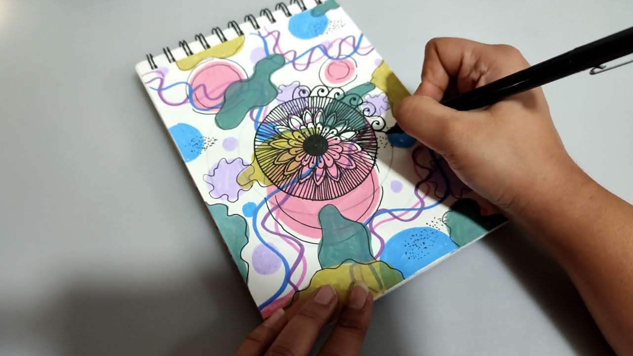 Boho Mandala Art | Relaxing Acrylic & Ink Drawing