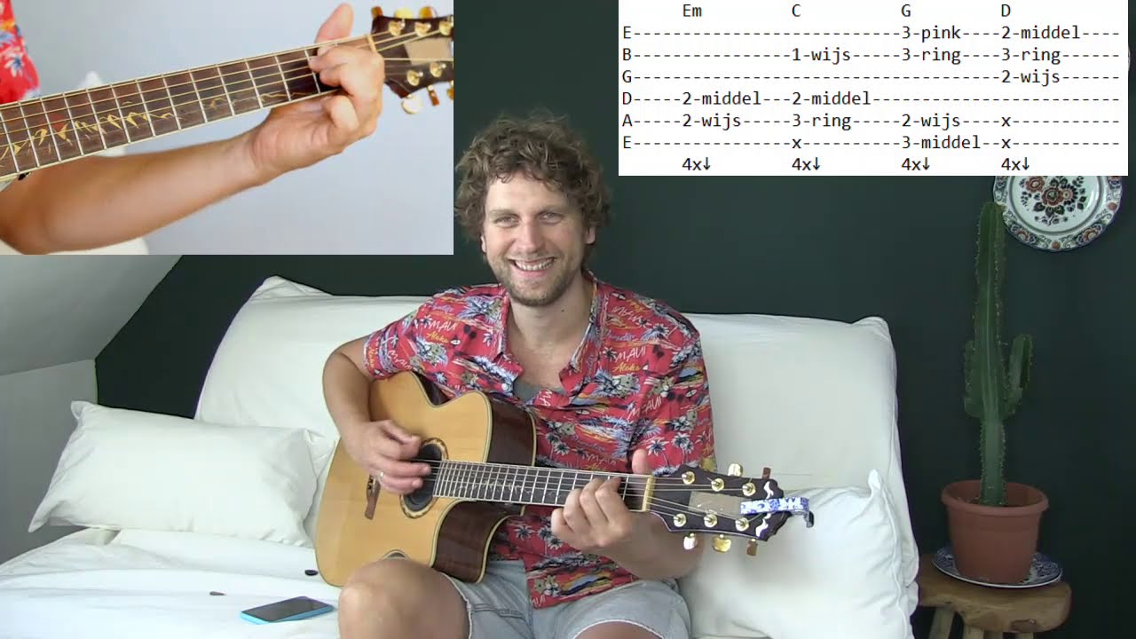 10 makkelijke gitaar liedjes met 4 akkoorden