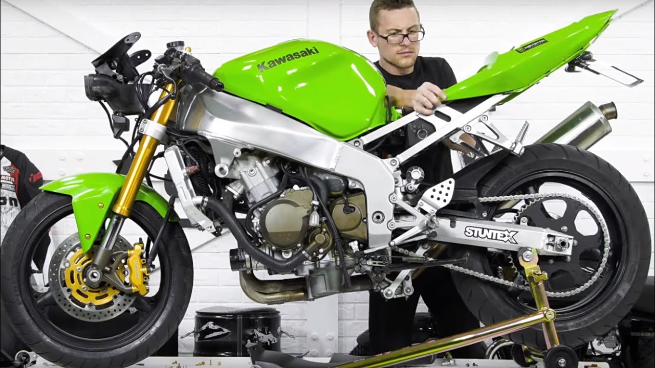Подготовка Ninja ZX6R 03-04 к Стантрайдингу