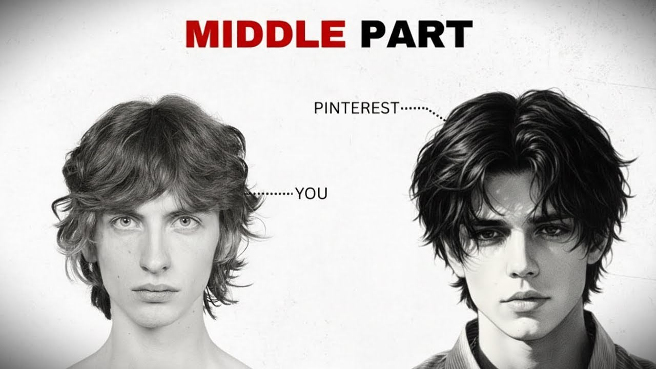 Why Middle Part Looks Good on Pinterest Guys (But Weird on You)