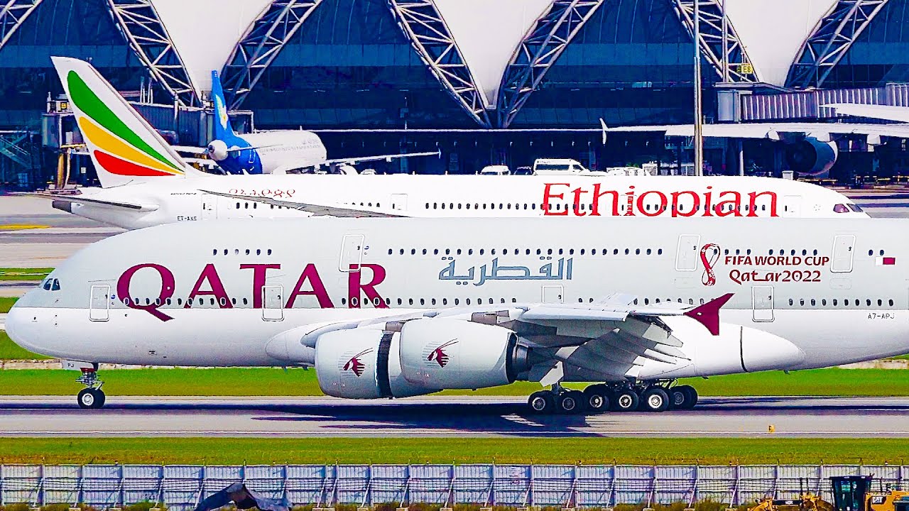 ✈️ 30 CLOSE UP LANDINGS |  🇹🇭 BANGKOK Airport Plane Spotting
