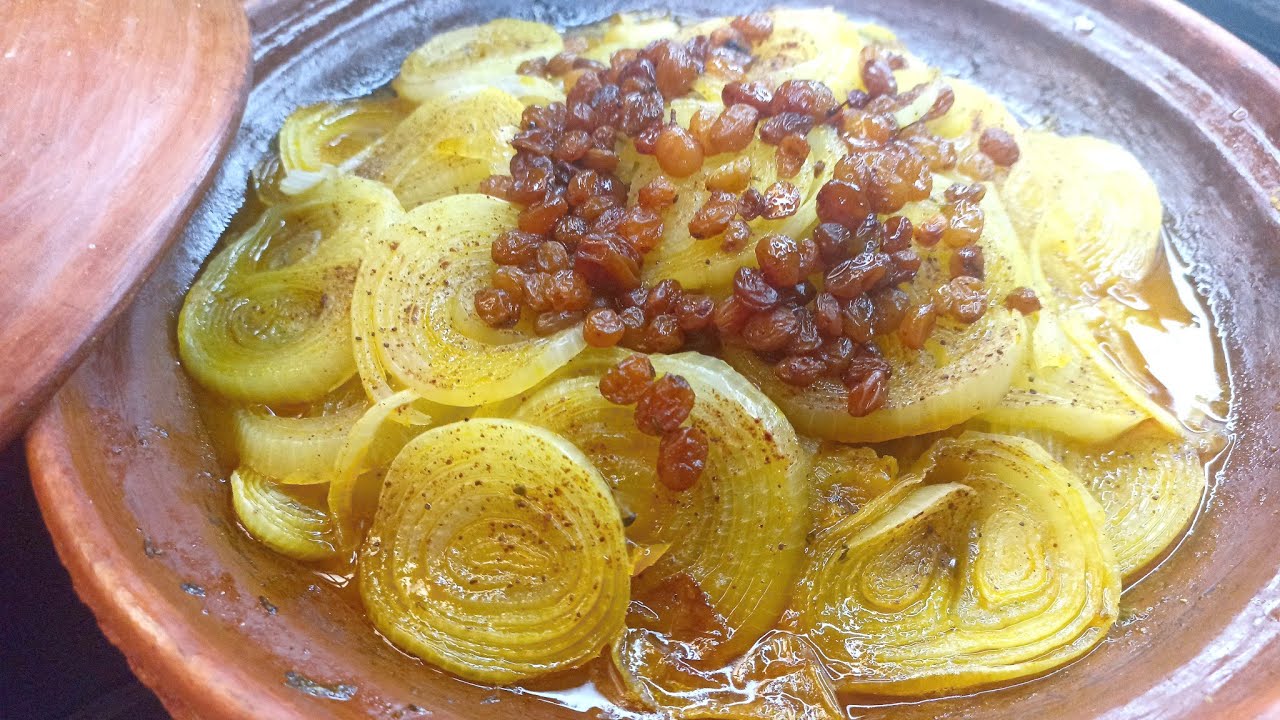 أحلى وألذ 😋طاجين بالبصلة وزبيب