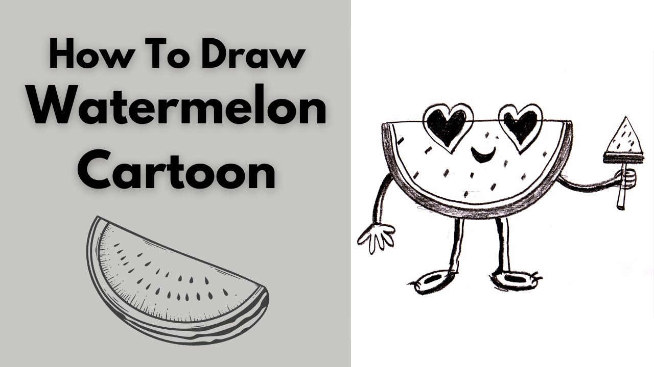 How To Draw Watermelon Cartoon? Doodle Art