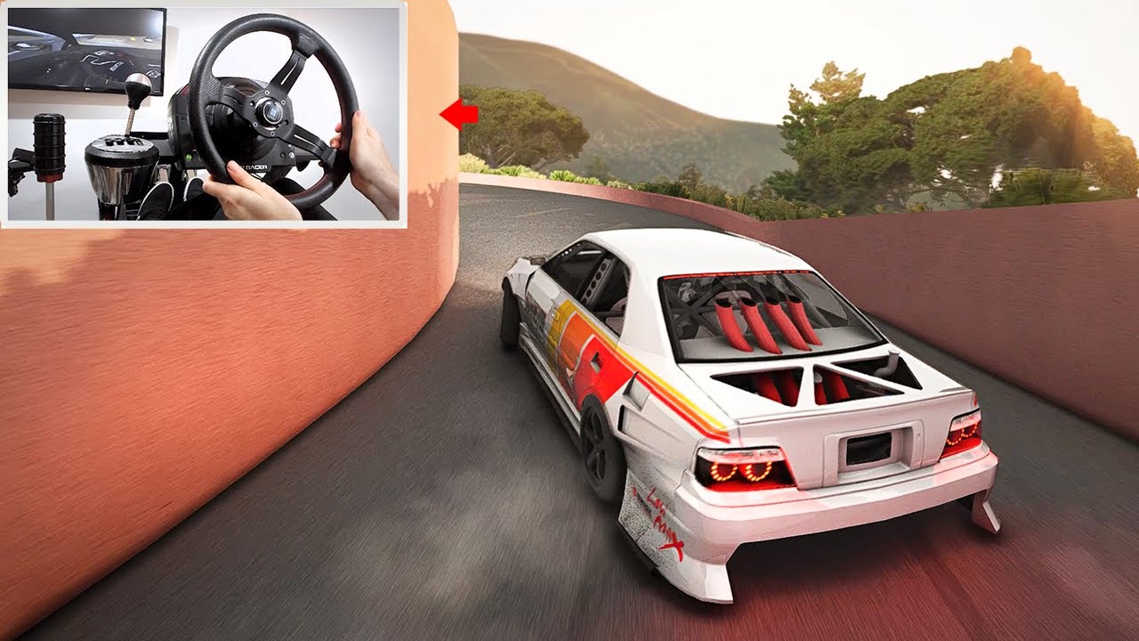 Drifting Pacific Coast PARKING Lot in Chaser (4K) w/Steering Wheel | Assetto Corsa