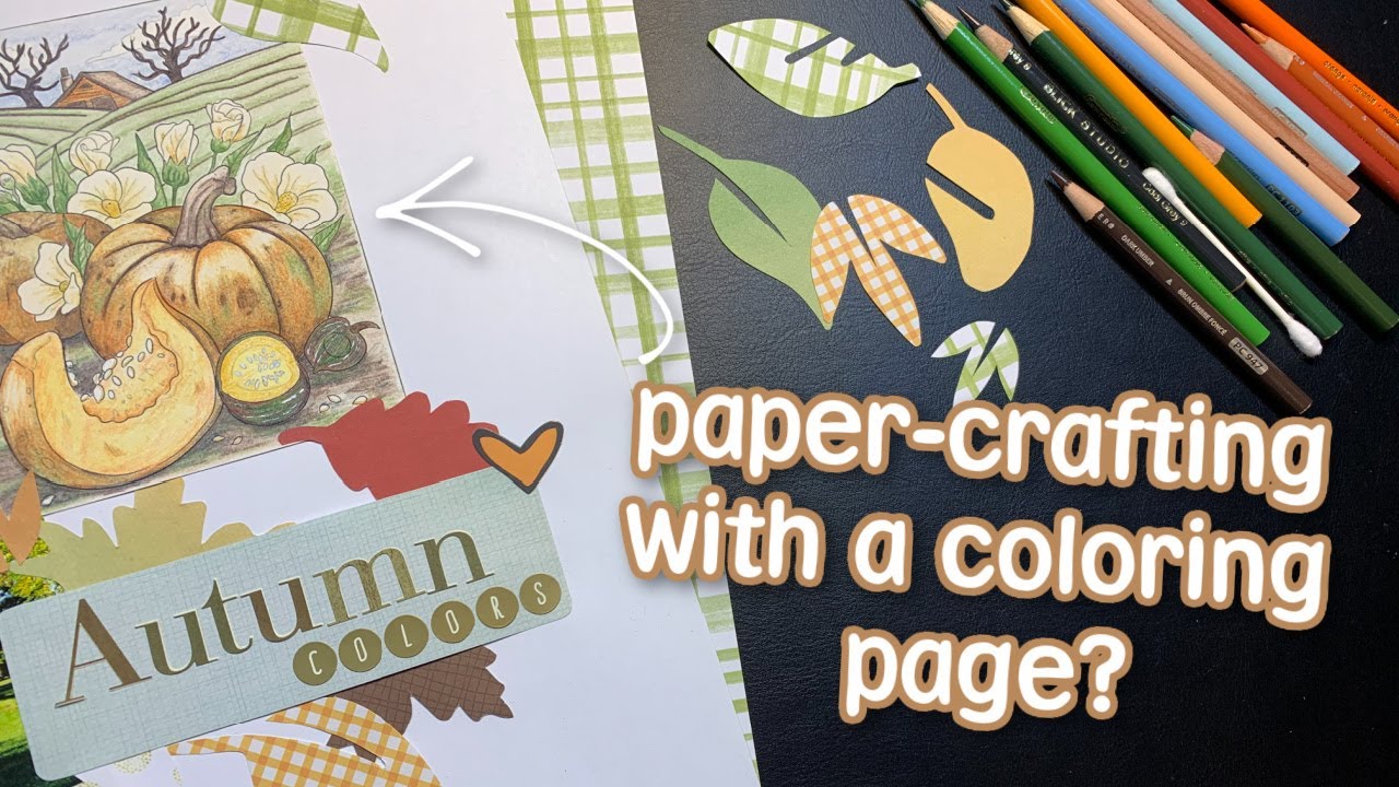 Paper-crafting with a coloring page???? - Adult Coloring