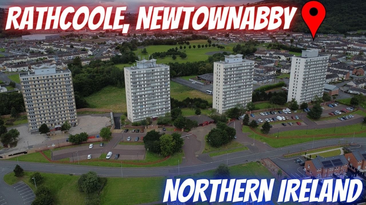 Rathcoole, Newtownabby, Northern Ireland, Drone Footage (4K)