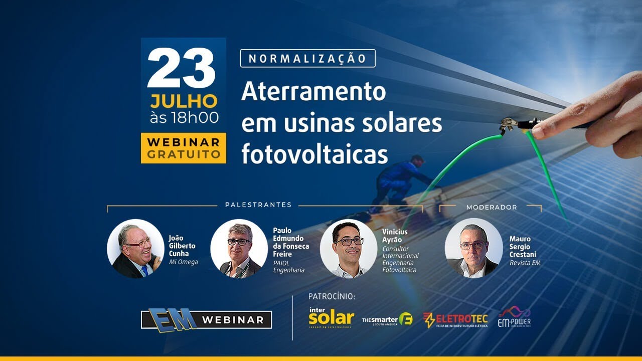 7º Webinar EM - Aterramento em usinas solares fotovoltaicas