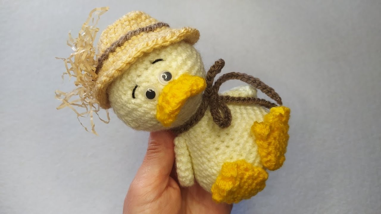 Вязание крючком утки 🦋 Учебник амигуруми Пасха 🦆