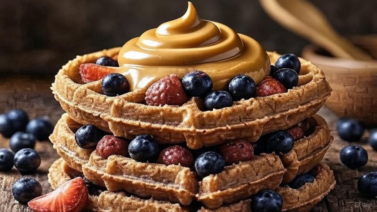 Peanut Butter Waffle Magic: Just 2 Ingredients!/Keto Peanut Butter Chaffles: Low-Carb /Kid-Friendly