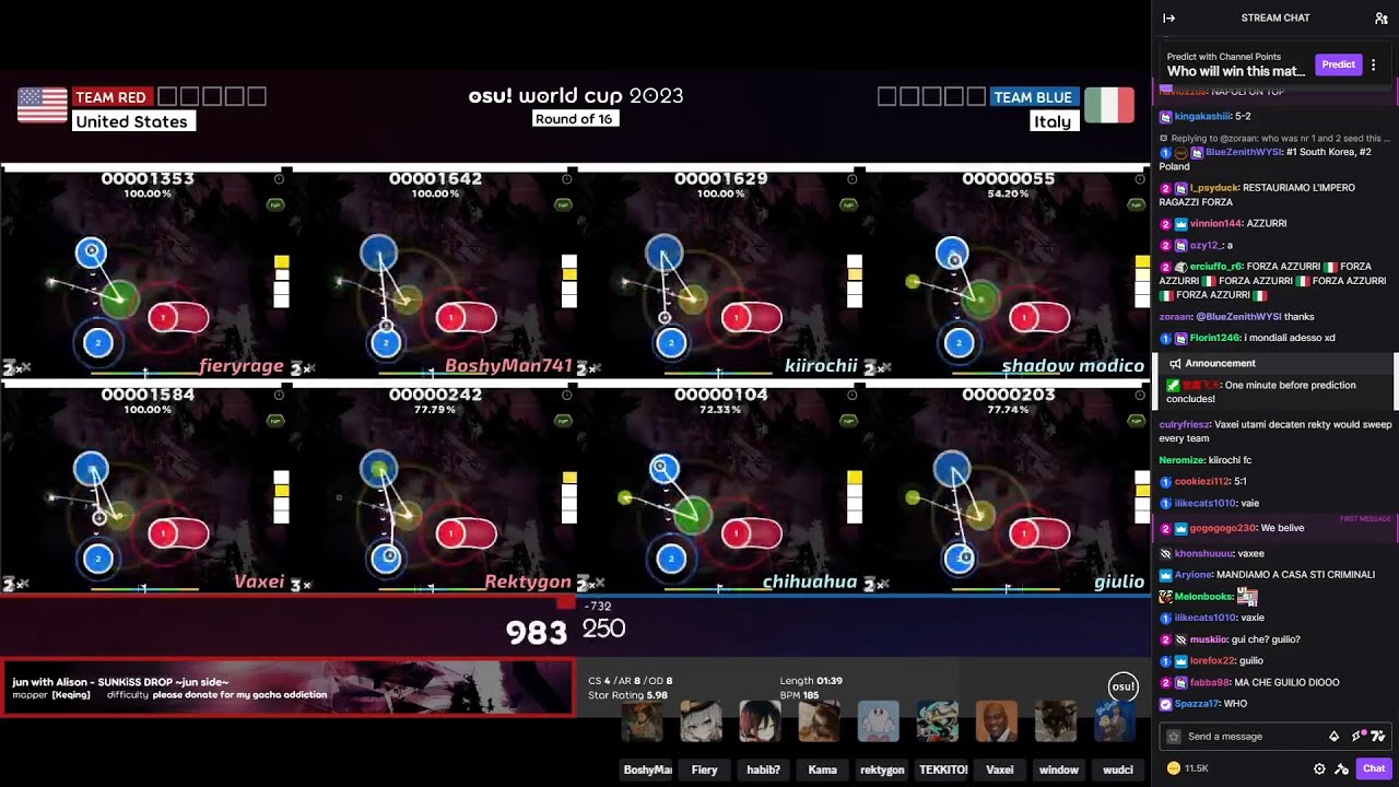 osu! World Cup 2023: (USA) vs (Italy) Round of 16 w/ USA Team Voice