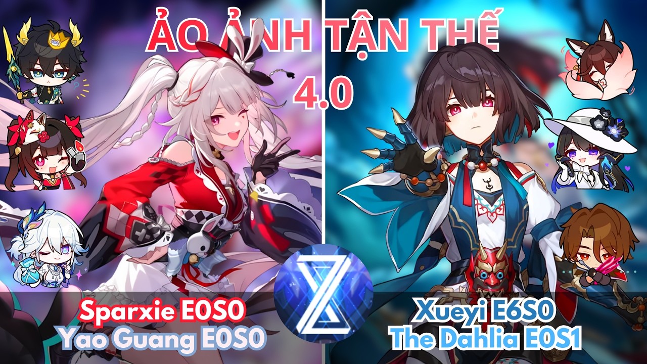 Ảo Ảnh Tận Thế  Cũ 4.0 | Tầng 4 | Sparxie x Yao Guang & Xueyi x The Dahlia | Honkai Star Rail 4.0