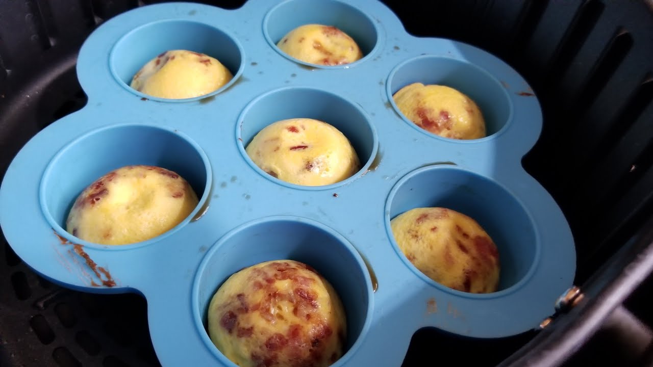 Air Fryer STARBUCKS SOUS VIDE EGG BITES Silicone Molds 5.3qt Cooks Essentials Airfryer