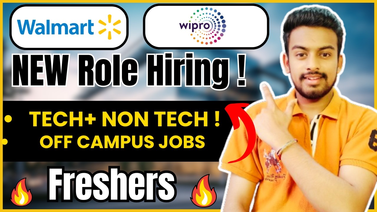 Walmart , Wipro New Hiring | OFF Campus Drive For 2026, 2025 Batch | Fresher Jobs