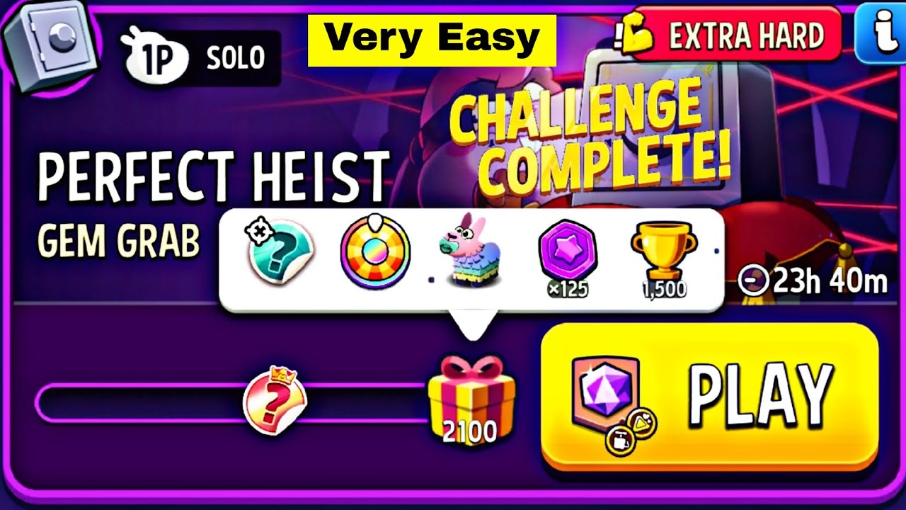 gem grab blow em up perfect heist very easy challenge | match masters | 2100 score