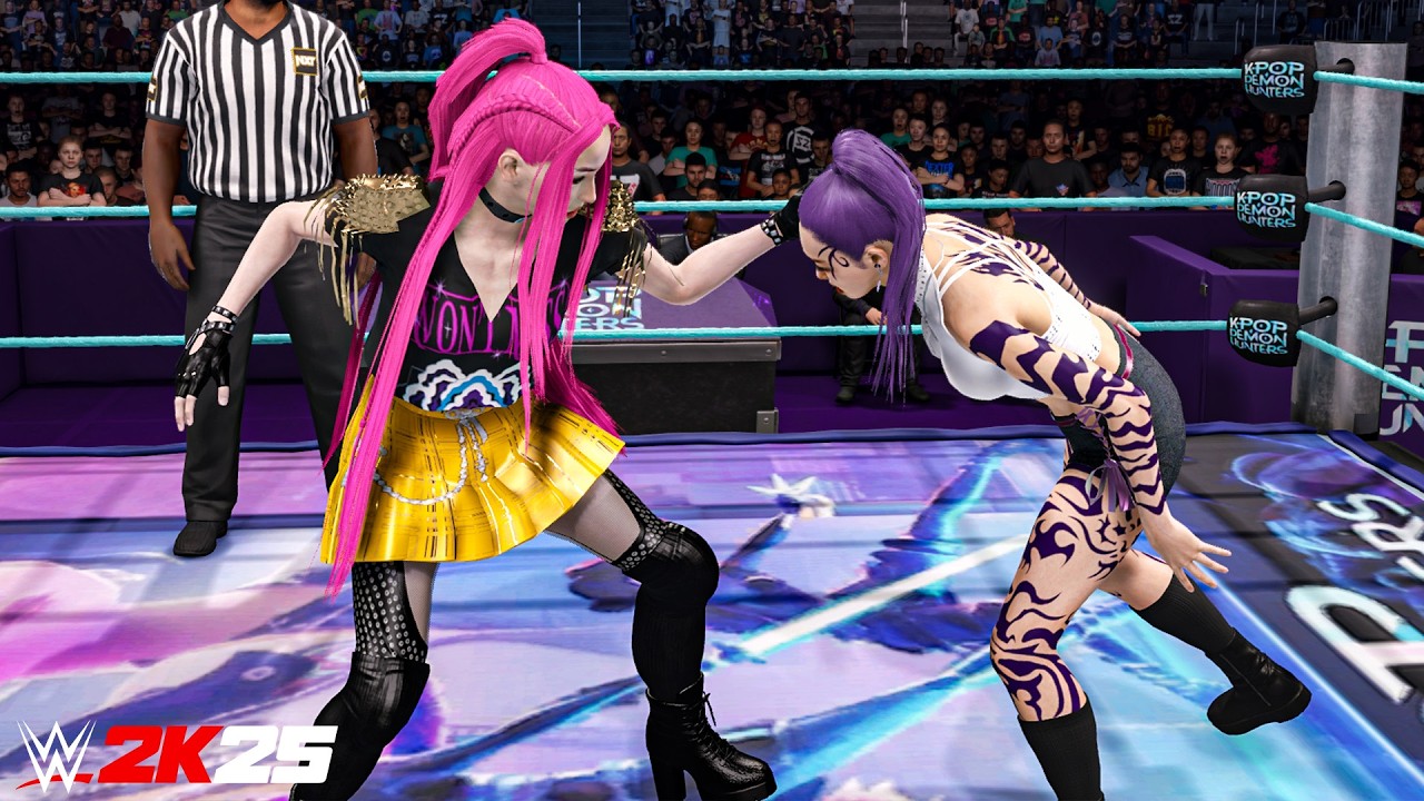 Demon Rumi vs Mira - K-Pop Demon Hunters WWE 2K25