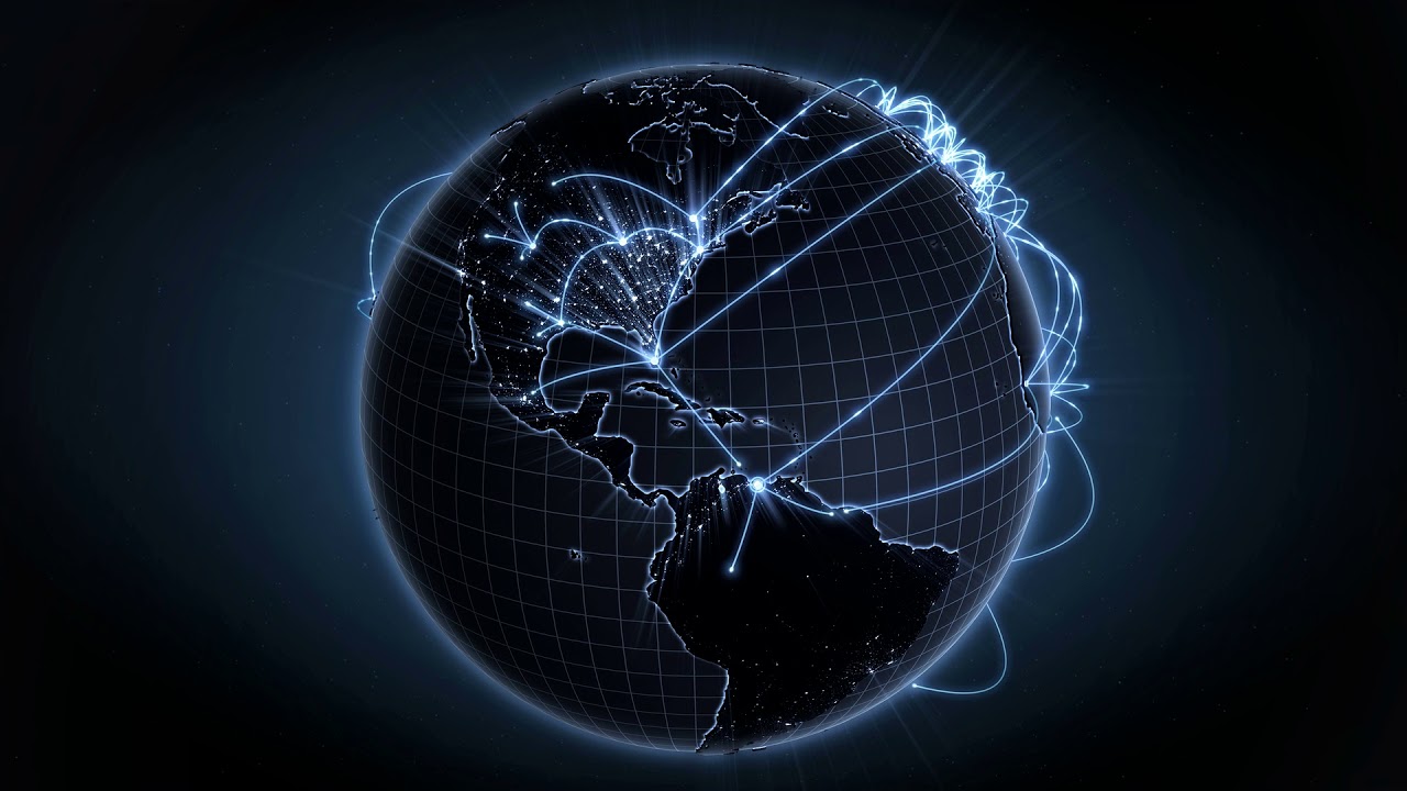 growing network connection around the world global internet concept blue version eogag0 1te  D