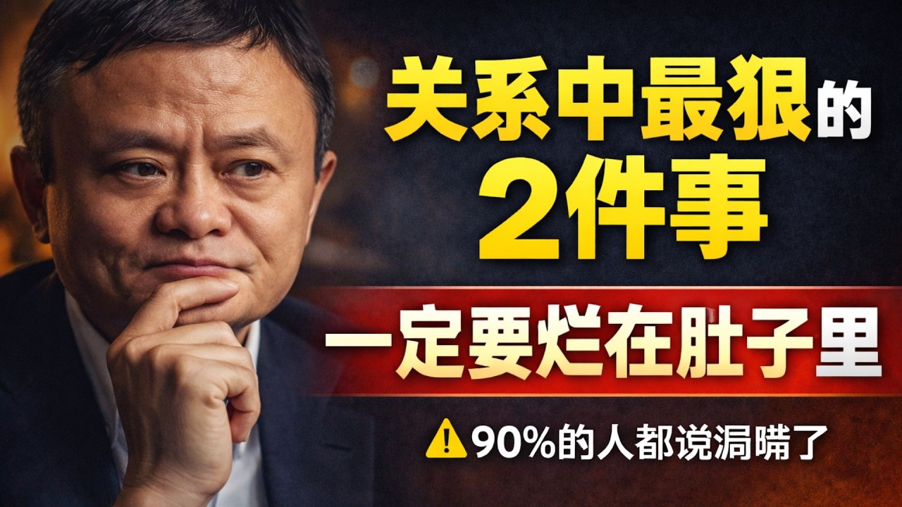 如果你想在任何关系中都游刃有余，请务必记住：这2件事烂在肚子里。