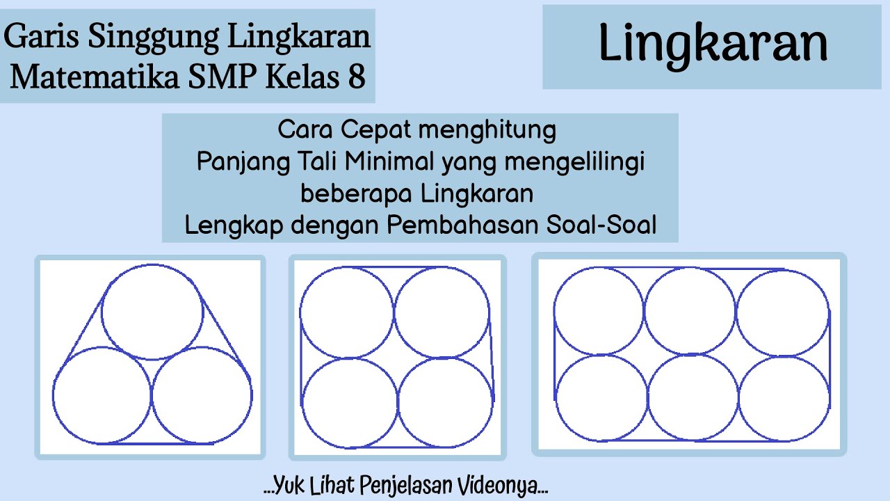 Garis Singgung Lingkaran, Menentukan panjang tali yang mengelilingi beberapa lingkaran yang sama