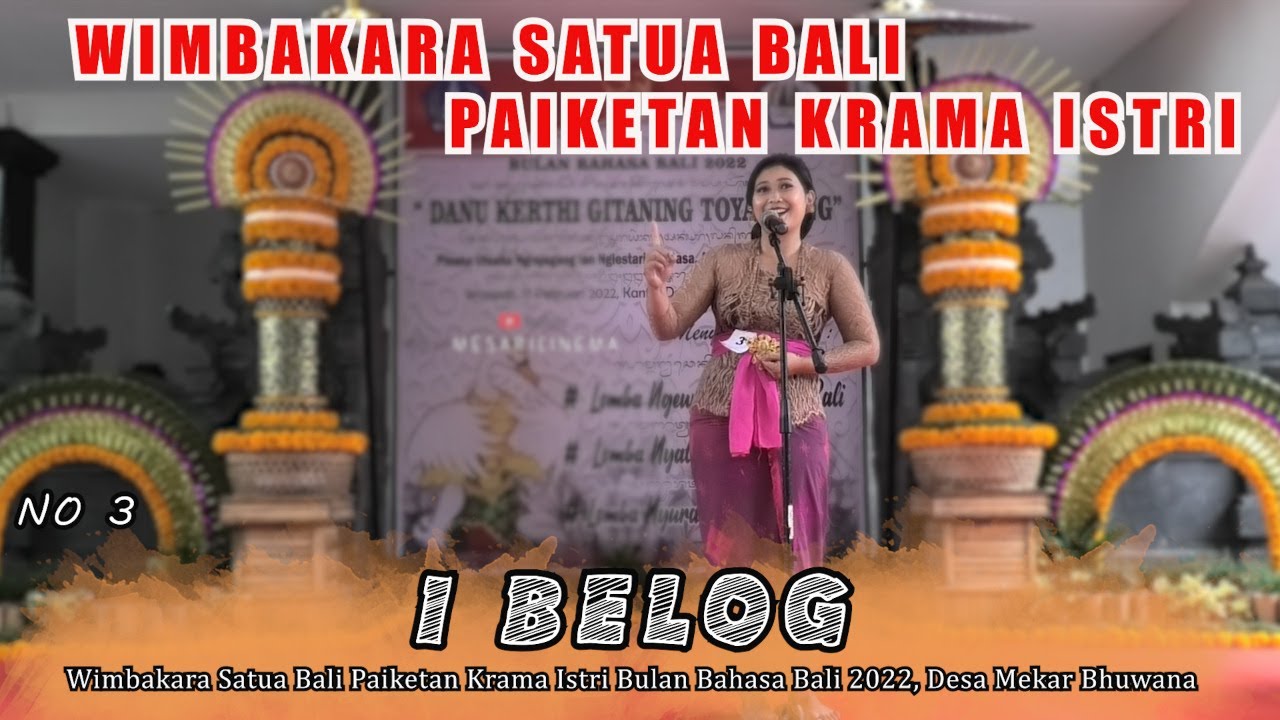 Lomba Mesatua Bali ibu PKK 
