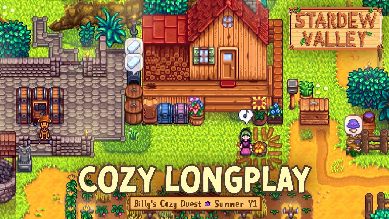 Stardew Valley 1.6 Longplay 🌼 Summer Y1 | Settling In and Slowly Decorating My Farm ★ No Commentary