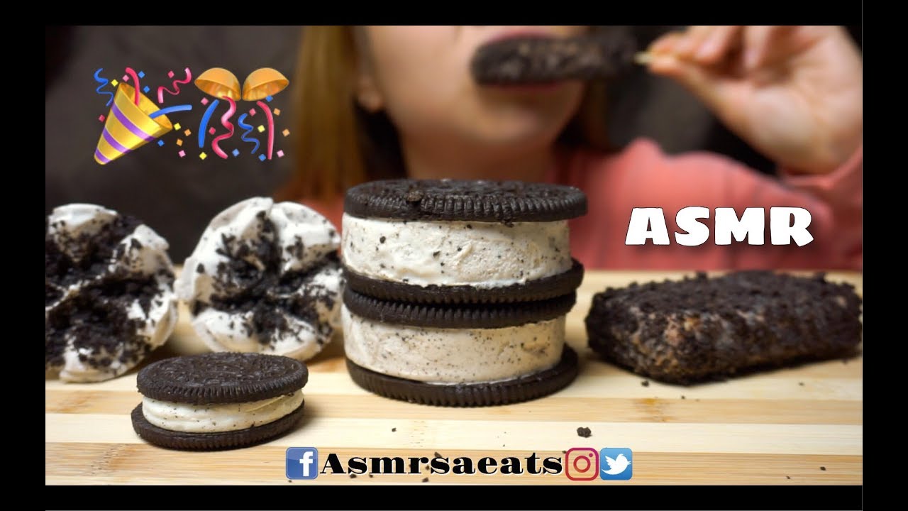 Asmr Oreo Ice Cream Party (Extreme Eating Sounds No talking) Asmr SA Eats