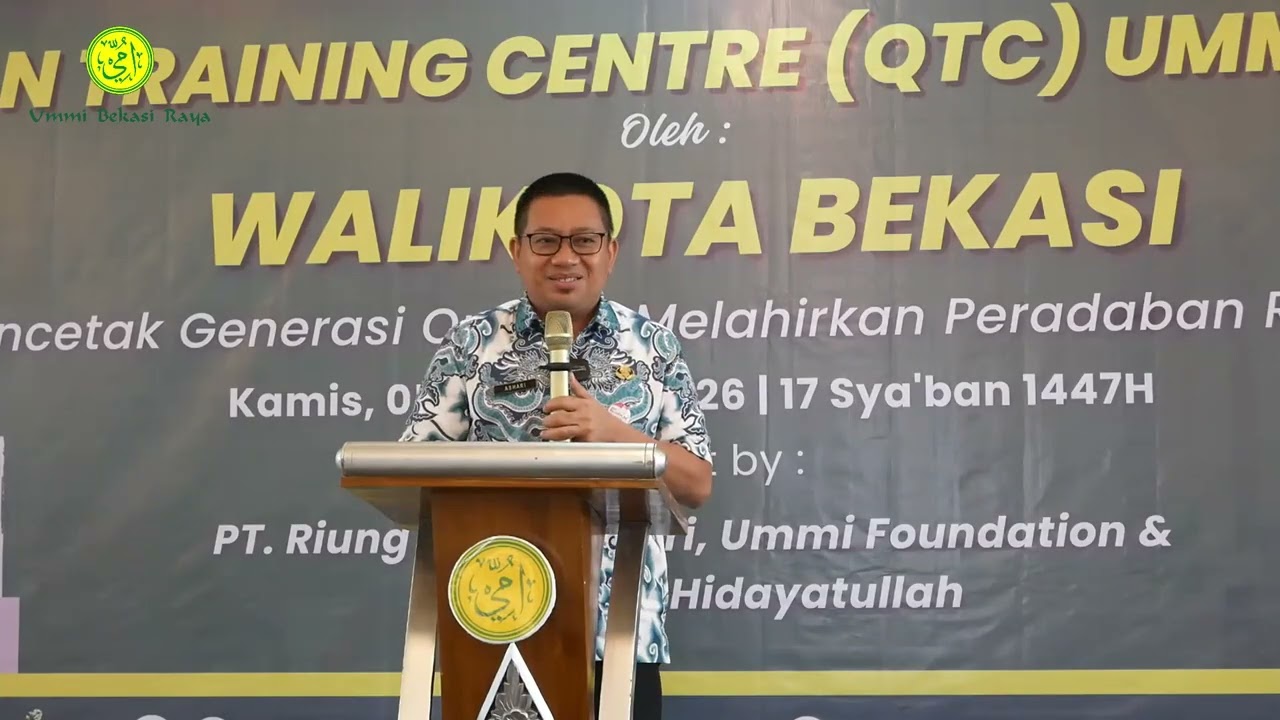 SAMBUTAN SEKRETARIS DINAS TATA RUANG KOTA BEKASI BPK ASHARI, S.T, M.M | PERESMIAN GEDUNG QTC UMMI