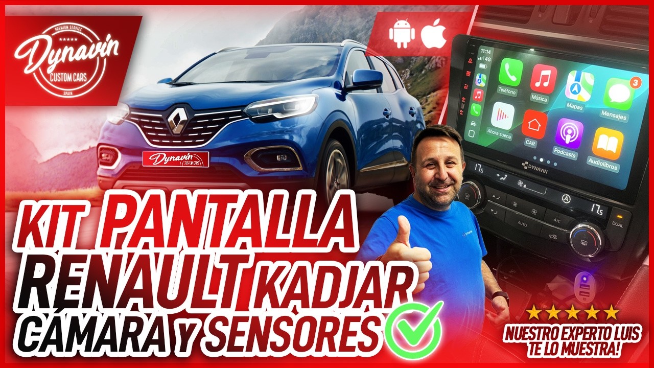 🔥PANTALLA CARPLAY / ANDROID AUTO RENAULT KADJAR🔥MANTIENE FUNCIONES DE CÁMARA Y SENSORES PARKING